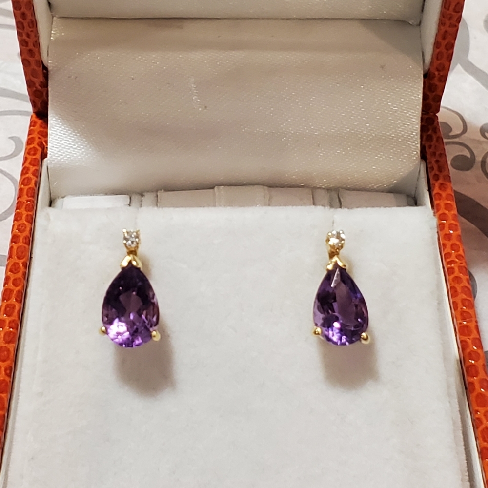 Amythest Earrings